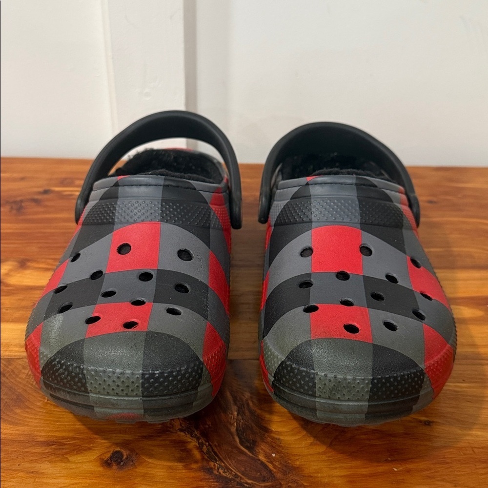 Crocs Classic Lined Buffalo Check Clogs M6 W8 - Picture 4 of 7